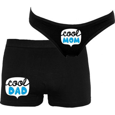 Bastard.cz Párové spodní prádlo Boxerky a kalhotky Cool mom cool dad Chlapeček Černá – Hledejceny.cz