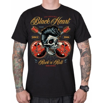 Image 1 of Black heart мъжка тениска black heart - rock n roll king - ЧЕРЕН - 10320