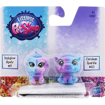 Hasbro Littlest Pet Shop Dúhový set 2 ks zvieratiek Indiglow Apel a Cerulean Sparkle