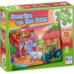 KS Games Пъзел KS Games от 12 XXL части - Изгрев във фермата (JP31005) - baby