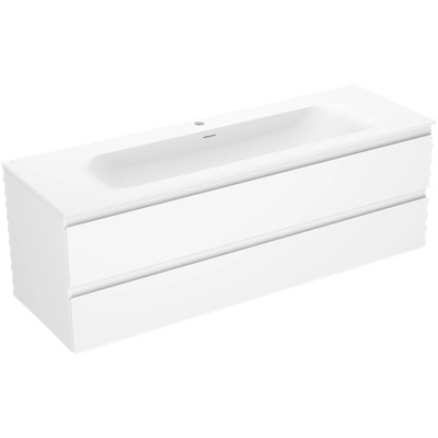 Orio баня шкаф 140 см с мивка Вела, 2 чекмеджета, бяла матова (91A10-14047-2-BFF01-W23M01)