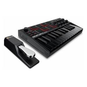 AKAI Midi Controller + Sustain Pedal Bundle - MPKMINI3B