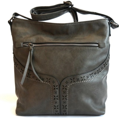 Střední tmavěcrossbody kabelka LIDA 2341 šedá