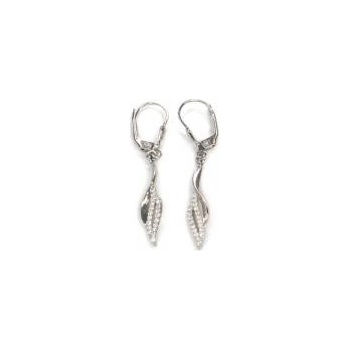 Pattic náušnice z bieleho zlata GU455404W