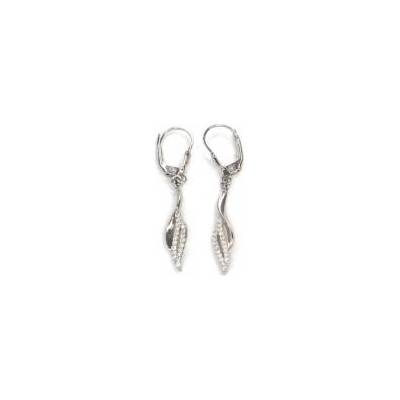 Pattic náušnice z bieleho zlata GU455404W