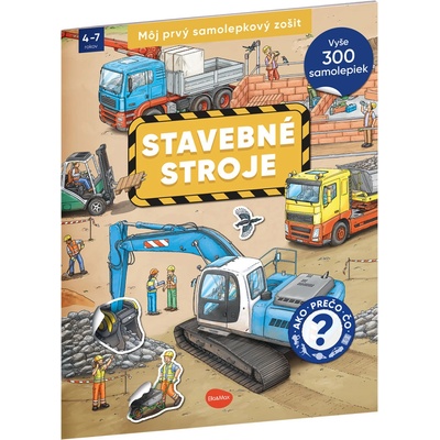 Môj prvý samolepkový zošit stavebné stroje