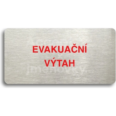 ACCEPT Piktogram EVAKUAČNÍ VÝTAH - stříbrná tabulka - barevný tisk bez rámečku