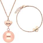 Bola Комплект Медальон за бременни Бола и гривна - Rose Gold Love (Set 1)