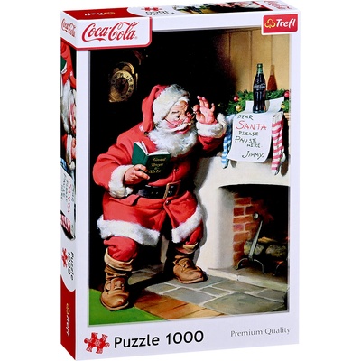 Trefl Пъзел Trefl от 1000 части - Coca-Cola: Дядо Коледа край камината (10922)