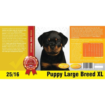 Puppy Large & Breed XL 25/16 s kuřecím a jehněčím 4 kg