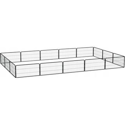 VidaXL Kotec ocel prášková 300 x 500 x 50 cm černá