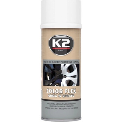 K2---CHEMIE-A-KOSMETIKA L343BI COLOR FLEX 400 ml BÍLÁ - ochranný nátěr ze syntetického kaučuku