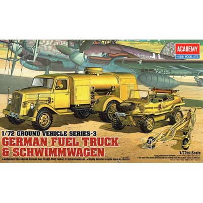 Academy Model Kit military 13401 GERMAN FUELTANK & SHIWIMM 1:72