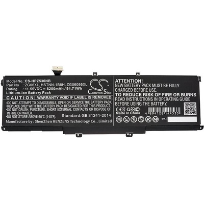 Cameron Sino Батерия за лаптоп HP ZBook Studio G5, ZBook Studio X360 G5 5CN15PA, HSTNN-1B8H LiIon 11, 55V 8200mAh CAMERON SINO (CS-HPZ536NB)