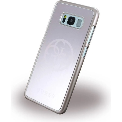 GUESS Луксозен Алуминиев Калъф за Samsung S8 Plus, Guess Aluminium Case, Сребрист (GUHCS8LMERLSI)