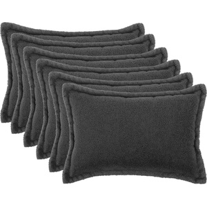 vidaXL Калъфка за възглавница 6 pcs HOUTEN Тъмносиво 30 x 50 cm Букле (916162)