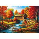 Art Puzzle - Puzzle Red Trees Bridge - 500 piese