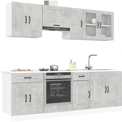 vidaXL Комплект кухненски шкафове от 8 части Kalmar, инженерно дърво (3314825)