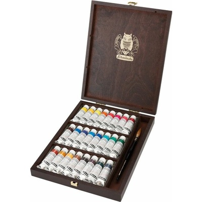 Horadam akvarelové farby v drevenom boxe Schmincke 24x15 ml