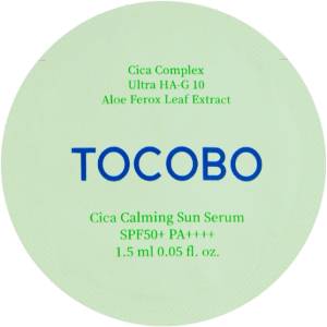 TOCOBO Cica Calming Sun Serum SPF50+ PA++++ (sample) - Слънцезащитен Серово За Чувствителна Кожа 1.5мл (проба)