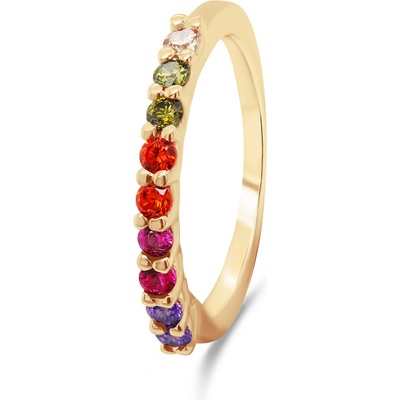 Brilio Silver pozlacený s barevnými zirkony RI063Y