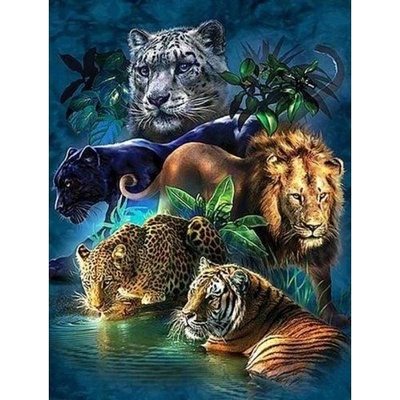 Figured ART Diamantové malování ZVÍŘATA DŽUNGLE 40 x 50 cm bez rámu – Zbozi.Blesk.cz