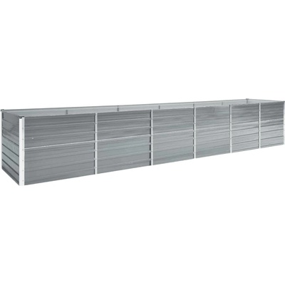VidaXL Vyvýšený záhon pozinkovaná ocel 480 x 80 x 77 cm šedý