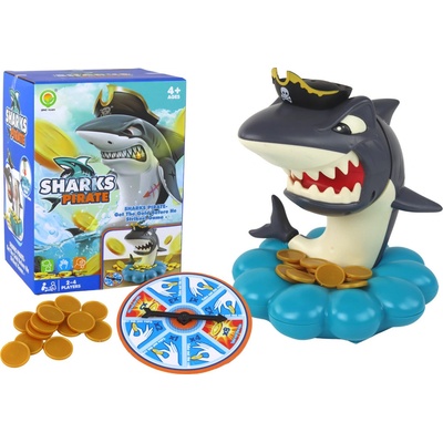Lean Toys Shark Pirate Exploding Coins Drawing Wheel