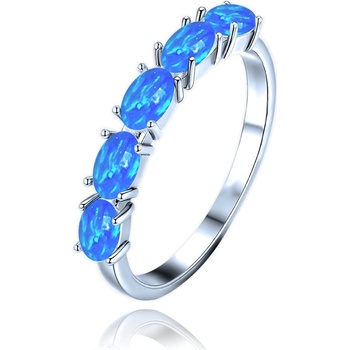 Minet JMAS0295BR Stříbrný prsten s modrými opálky