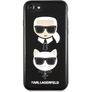 Pouzdro Karl Lagerfeld Karl and Choupette Hard Case iPhone 8 černé