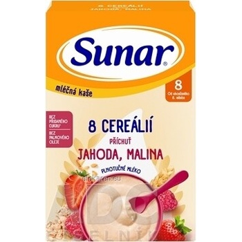 Sunar mliečna kaša s 8 cereáliami slivka, jablko 210 g