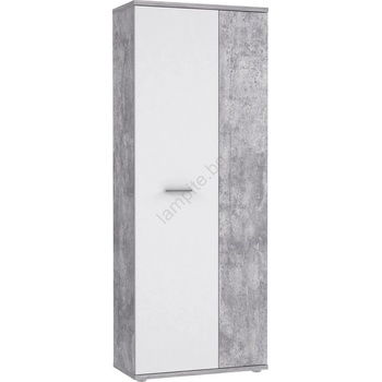 FORTE Комод/обувен шкаф simo бял/сив бетон (fr0066)