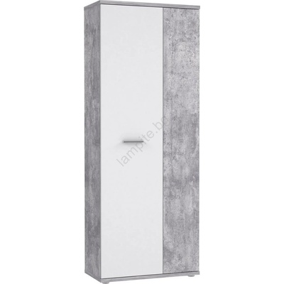 FORTE Комод/обувен шкаф simo бял/сив бетон (fr0066)