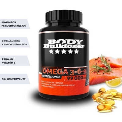 BodyBulldozer Omega 3-6-9 Professional 100 kapsúl