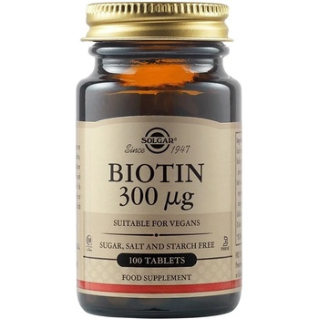 Solgar Biotin, 300 mcg, 100 таблетки
