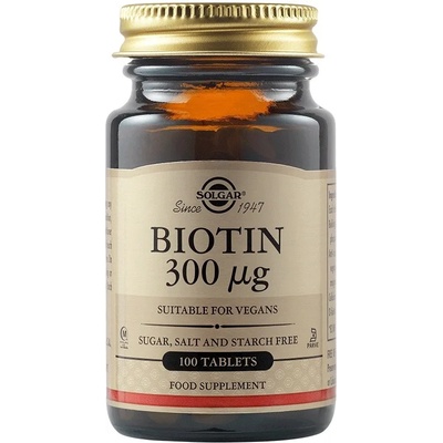 Solgar Biotin, 300 mcg, 100 таблетки