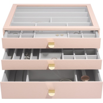 Stackers Ковчеже за бижута Stackers с 3 чекмеджета supersize розово (75912)