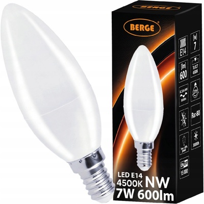 Milio LED žiarovka C37 E14 7W 600 lm neutrálna biela