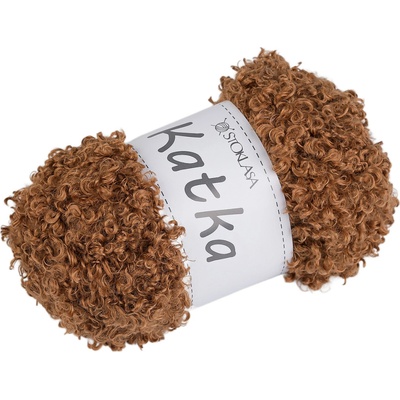 Příze pletací kudrnatá Katka 100 g Varianta: 10 (406) hnědá, Balení: 1 ks
