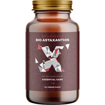 BrainMax Astaxanthin (Astaxantin) BIO, 8 mg, 60 rastlinných kapsúl Doplnok stravy, *CZ-BIO-001 certifikát