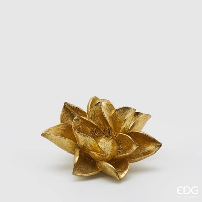 EDG Dekorace květ magnolie ve zlaté barvě - malý