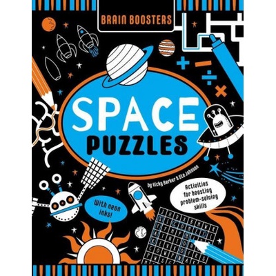 Brain Boosters Space Puzzles (with Neon Colors) Learning Activity Book for Kids: Activities for Boosting Problem-Solving Skills | Ste Johnson