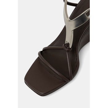 Rick Owens Lilies Кожени сандали Rick Owens Lilies Cantilever 8 Hydra Sandals в кафяво LI02E3809. LLP (LI02E3809.LLP)