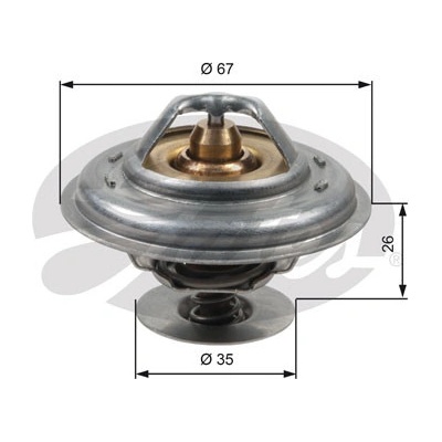 Termostat, chladivo GATES TH13287G1