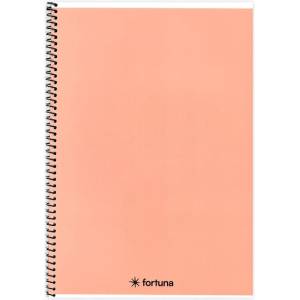 Fortuna Спирална тетрадка с подложка FORTUNA Monocolor A/4 70 листа пастелна праскова 01.02138 (01.02138)