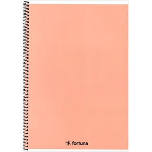 Fortuna Спирална тетрадка с подложка FORTUNA Monocolor A/4 70 листа пастелна праскова 01.02138 (01.02138)