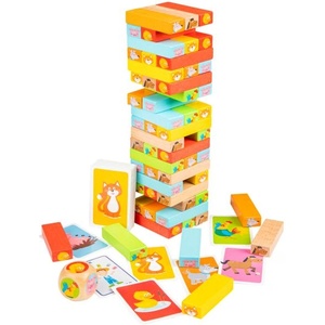 New Classic Toys Дървена кула Jenga с животни (CLAS_10807)