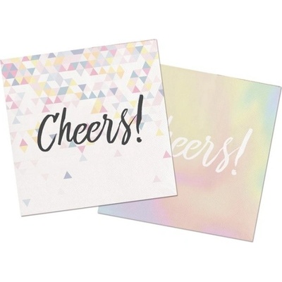 Folat ubrousky papírové Iridescent Cheers! 16ks 33x33cm