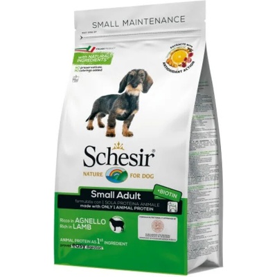 Schesir Adult Small Lamb- за израстнали кичета от дребни породи кучета, с агнешко
