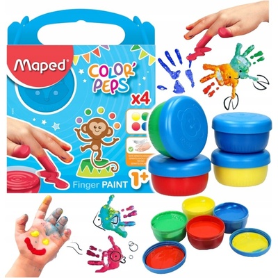 Maped Prstové barvy Color'Peps 4 barvy 80 ml – Hledejceny.cz